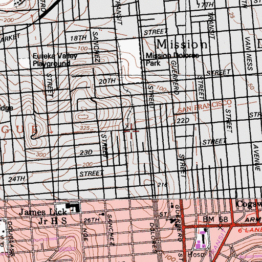 Topographic Map of Edison Charter Academy, CA