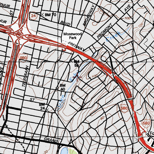 Topographic Map of Edison School, CA