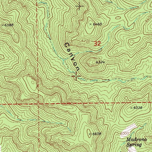 Topographic Map of Witch Canyon Trail Two Hundred Sixty, AZ