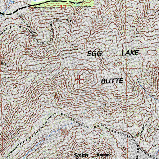 Topographic Map of Egg Lake Butte, CA