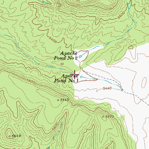 Topographic Map of Apache Pond Dam Number One, AZ