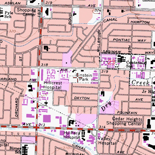 Topographic Map of Einstein Park, CA