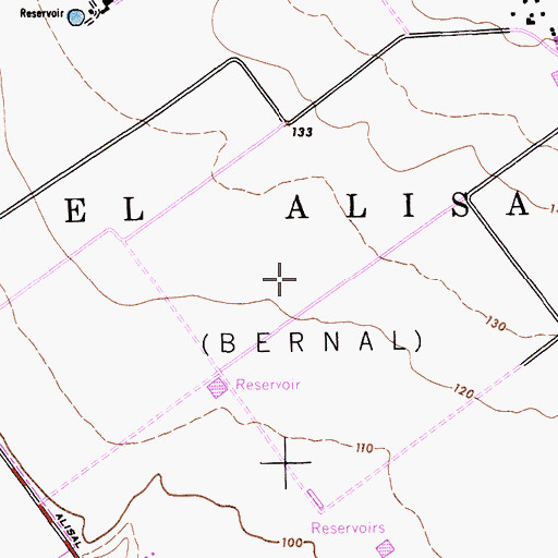 Topographic Map of El Alisal, CA