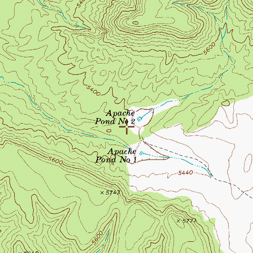 Topographic Map of Apache Pond Dam Number Two, AZ