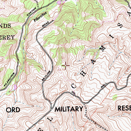 Topographic Map of El Chamisal, CA