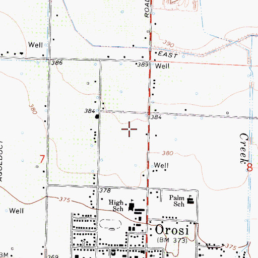 Topographic Map of El Monte Middle School, CA