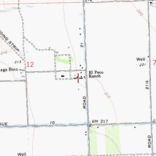 Topographic Map of El Peco Ranch, CA