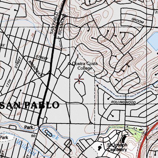 Topographic Map of El Portal Elementary School (historical), CA
