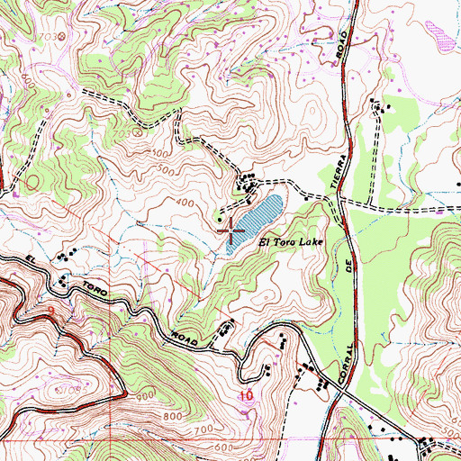 Topographic Map of El Toro Lake, CA