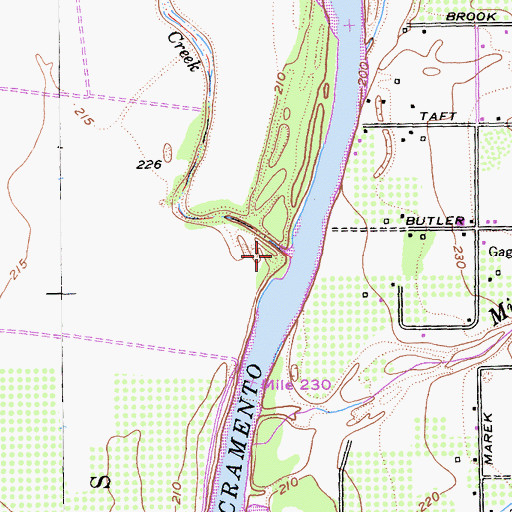 Topographic Map of Elder Creek, CA