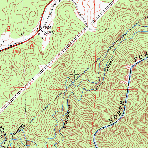 Topographic Map of Electra Tunnel, CA