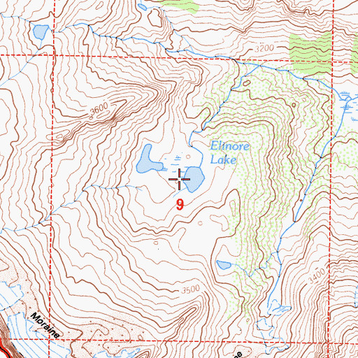 Topographic Map of Elinor Lake, CA