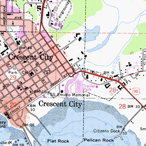 Topographic Map of Elk Creek, CA