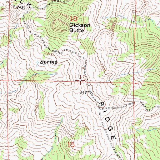 Topographic Map of Elk Ridge, CA