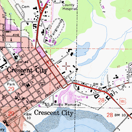 Topographic Map of Elk Valley, CA