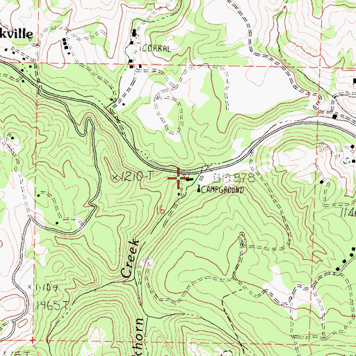 Topographic Map of Elkhorn Creek, CA