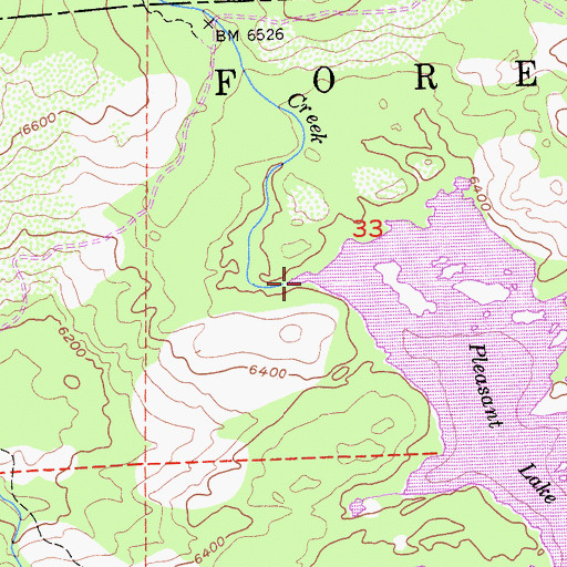 Topographic Map of Ellis Creek, CA
