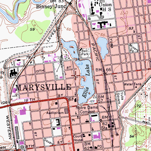 Topographic Map of Ellis Lake, CA