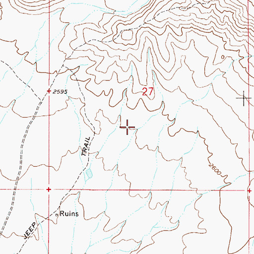 Topographic Map of Cholla Tank, AZ