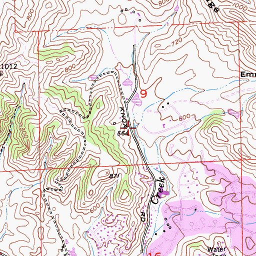 Topographic Map of Emmons Canyon, CA