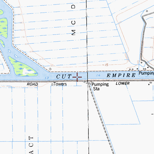 Topographic Map of Empire Cut, CA