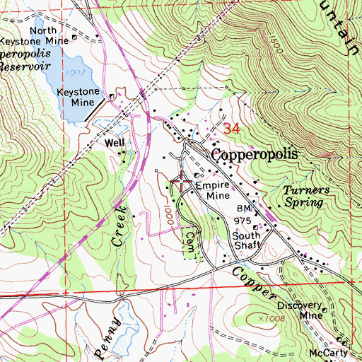 Topographic Map of Empire Mine, CA