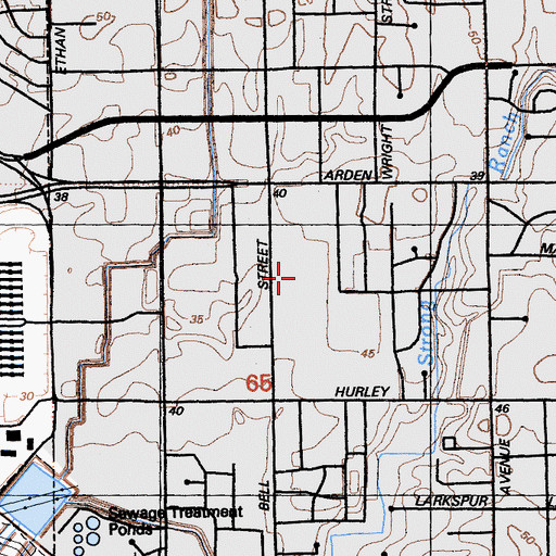 Topographic Map of Encina Preparatory High School, CA