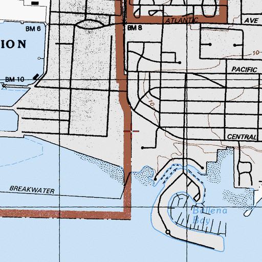 Topographic Map of Encinal High School, CA