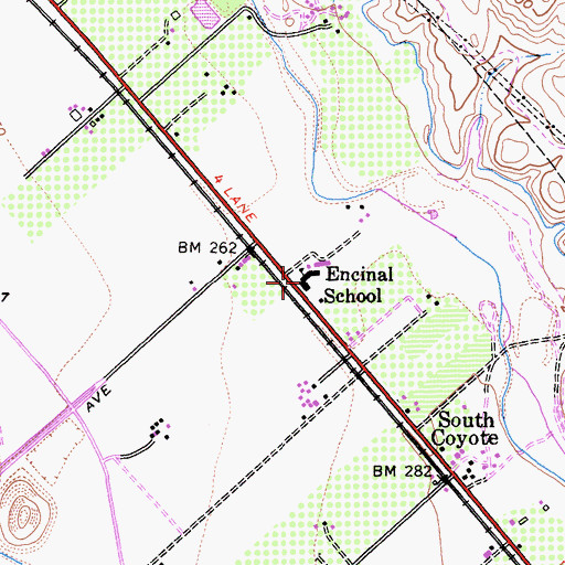 Topographic Map of Charter School of Morgan Hill, CA
