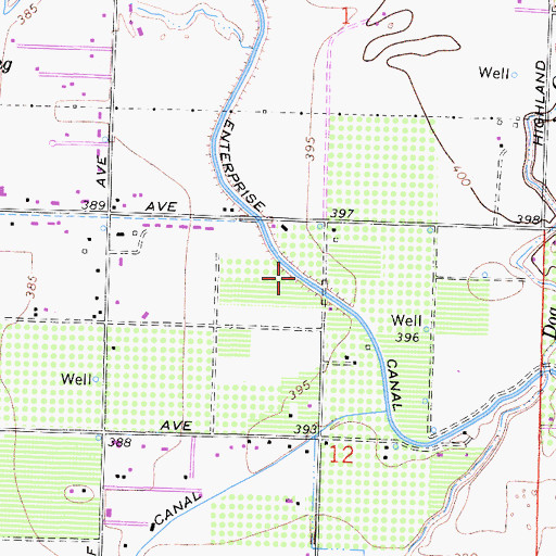 Topographic Map of Enterprise Canal, CA