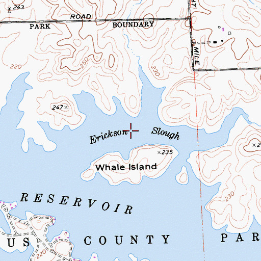 Topographic Map of Erickson Slough, CA