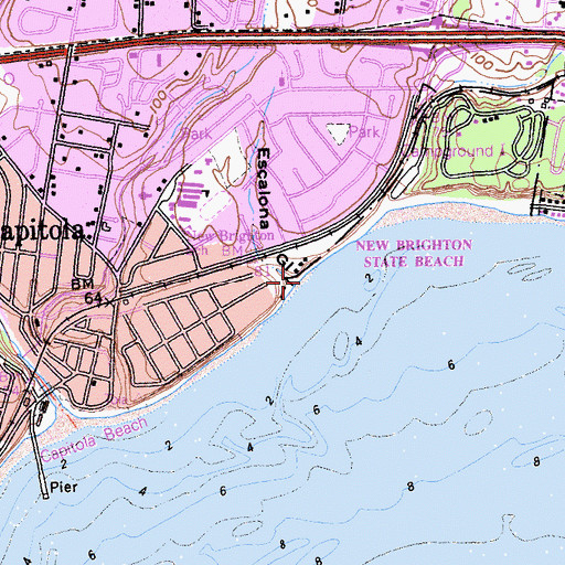 Topographic Map of Escalona Gulch, CA