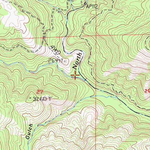 Topographic Map of Eshom Creek, CA