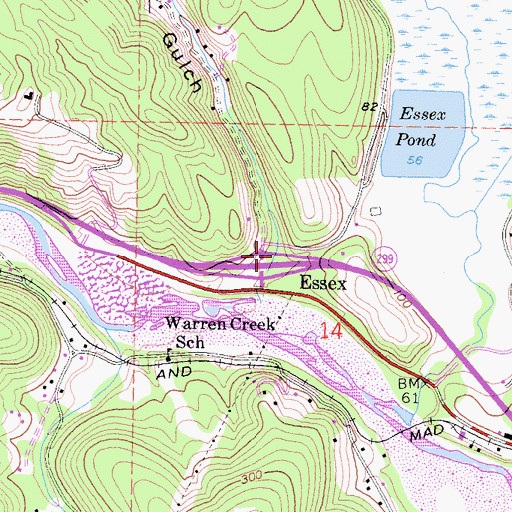 Topographic Map of Essex Gulch, CA