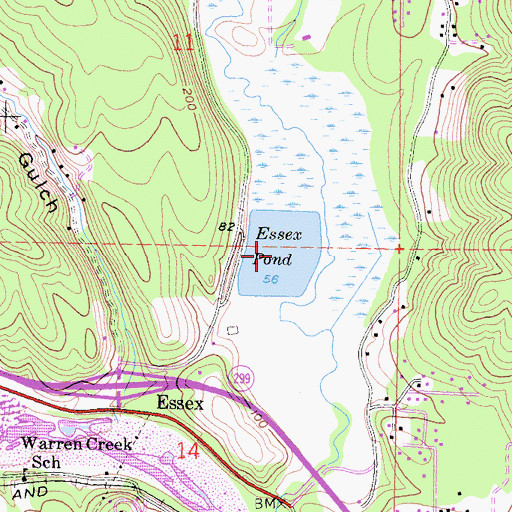 Topographic Map of Essex Pond, CA