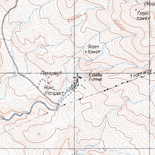 Topographic Map of Estelle Tunnel, CA