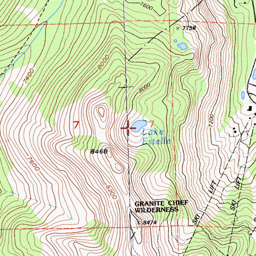 Topographic Map of Lake Estelle, CA