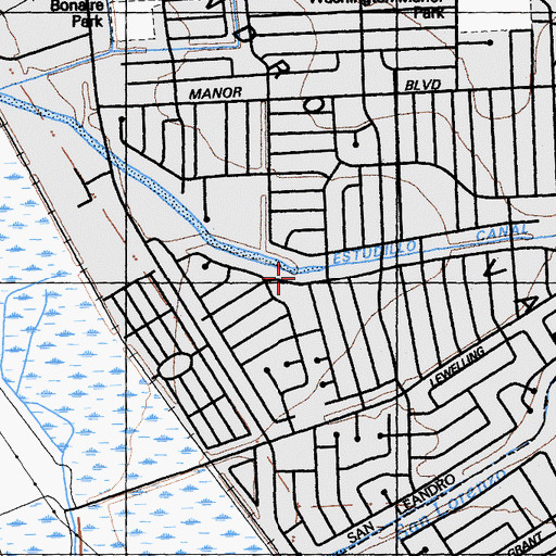 Topographic Map of Estudillo Canal, CA