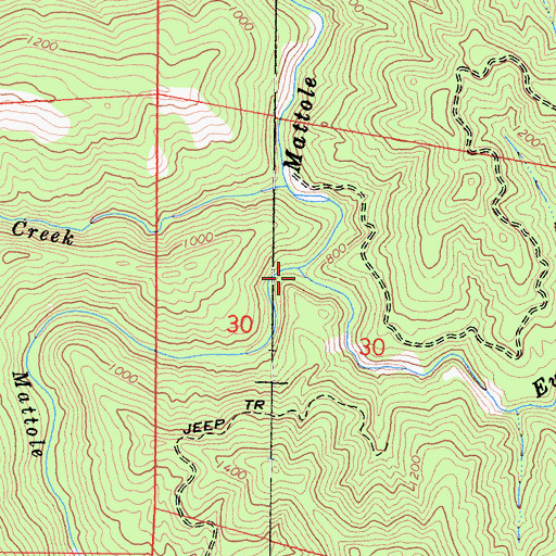 Topographic Map of Eubank Creek, CA