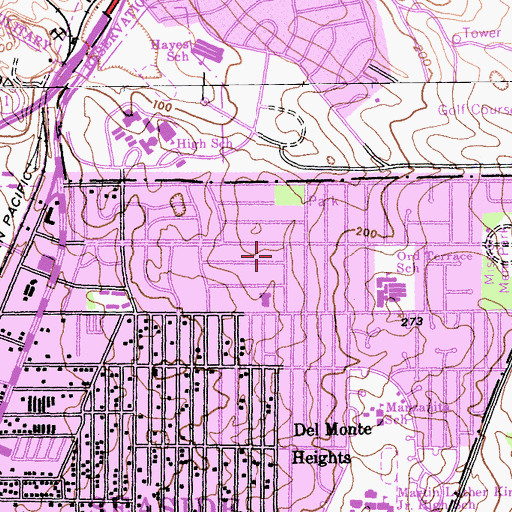 Topographic Map of Eucalyptus Grove, CA