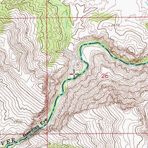 Topographic Map of Dick Spring Creek, AZ