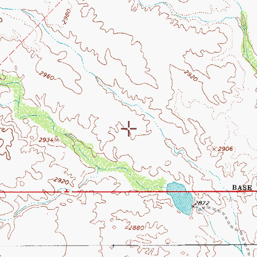 Topographic Map of Dourine Detention Dam, AZ