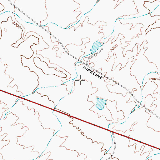 Topographic Map of East Bucket Mountain Dam, AZ