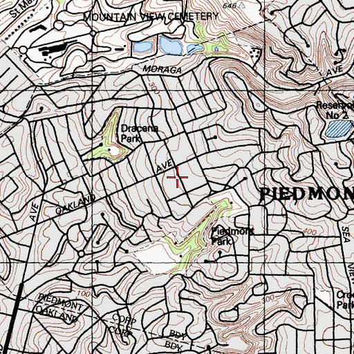Topographic Map of Havens Elementary School, CA