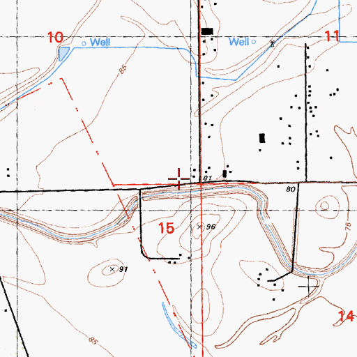 Topographic Map of Fairfield Elementary School, CA