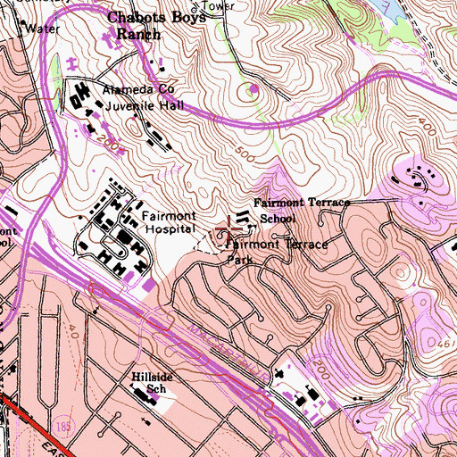 Topographic Map of Seneca Center, CA