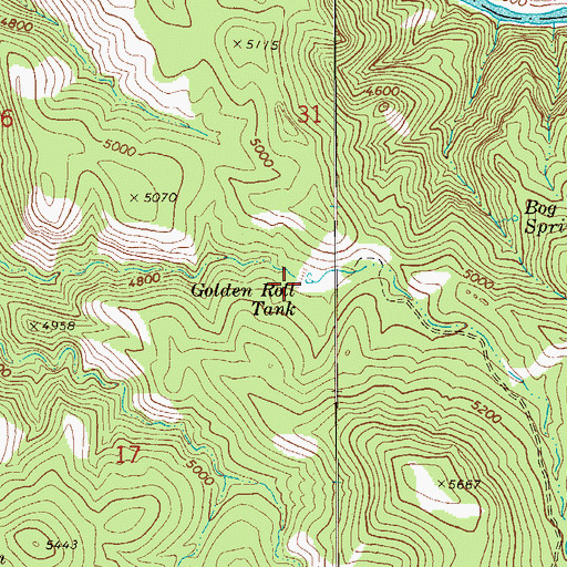 Topographic Map of Golden Roll Dam, AZ