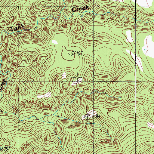 Topographic Map of Gunsight Tank, AZ