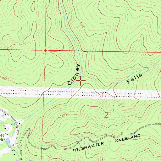 Topographic Map of Falls Gulch, CA