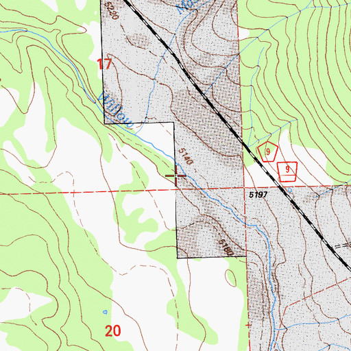 Topographic Map of Fandango Valley, CA